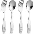 Utensílios infantis Zulay Kitchen, conjunto de talheres de aço inoxidável, 4 unidades