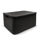 Utilidade caixa organizadora rattan 25 lt ref 210 - PLASTSU