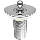 Válvula Para Lavatório Cuba Luxo Tampa Banheiro Lavabo Sem Ladrão 7/8" 100% Metal Acabamento Cromado Iguatemi