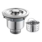 Válvula Pia Cozinha 4 1/2 Inox 304 Com Cesto Removível Ralo Brinovar