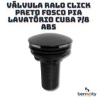 Válvula Ralo Click Preto Fosco Pia Lavatório Cuba 7/8 Abs