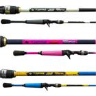 Vara de Pesca Carretilha Topaz Color Carbono Cabo Bi-Partido 1,68m 6-12lbs