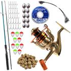 Vara Fibra de Vidro 1,80m + Molinete MR + Kit Completo Pesca Rio e Pesqueiro - CMIK