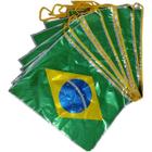 Varal 100 Metros Bandeira Brasil Metalizada Copa do Mundo Dupla Face