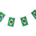 Varal de bandeirinhas Brasil c/ 9 un JM