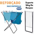 Varal De Chão Aço Para Roupas Retrátil Inoxidável Reforçado