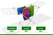 Varal De Chão Portátil Dobrável Em Aço Para Apartamentos - MOR