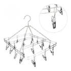 Varal De Pendurar Quadrado Com 20 Prendedores De Roupa Intima Inox Lavanderia