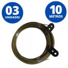 Varal Em Aço Revestimento Em Pvc 10M Metros Utilimix Kit 03