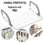 Varal Portátil Para Apartamento Secador De Roupas Prático e Retrátil Para Janela e Parede