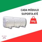 Varal Retrátil De Parede 3 Modulos De 6 Mts + Kit Instalação