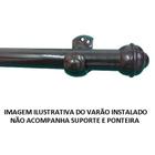 Varão De Cortina Aço 28mm Imbuia (revestimento PVC) Bella Arte