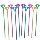 Vareta com Suporte para Balões 33cm Sortido Candy Color - 10 Unidades