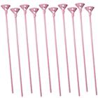 Vareta com Suporte para Balões Candy Rosa 33cm - 10 Unidades