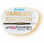 Varilux X Design Airwear Transitions Blue Uv Optifog