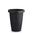 Vaso 32 Litros Redondo Grego Extra Grande De Chão Piso Plástico Preto Reforçado Para Flores Plantas - Plasmont