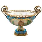 Vaso Ânfora Porcelana Ouro Prensado Bronze Alta Decoração