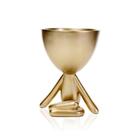 Vaso Bob Robert Planta Em Poliresina Dourado 14,5x11x10cm