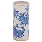 Vaso Branco com Azul Decorativo - Elegância e Requinte em Vasos Decorativos de Luxo - Eleve a Decoração de sua Casa!