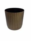 Vaso Cachepot Canelado Dourado Envelhecido Em Pvc 15 Cm - Entrecasa