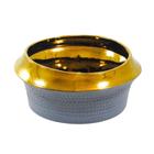 Vaso Cachepot Decorativo Ceramica Cinza Texturizado Luxo