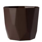 VASO CACHEPOT DIAMANTE 16x15cm CAFÉ WEST GARDEN