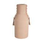 Vaso Cachepot em Cimento Nude Boho Detalhe Sisal 36,5x15cm - MART