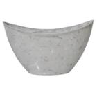 Vaso Canoa Stone P (600Ml) Branco Marmorizado Injeplastec