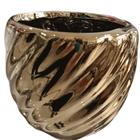 Vaso ceramica dourado mona