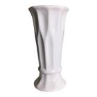 Vaso cerâmica esmaltada branco brilho Tamanho 30x13cm 4250 Cerâmica Érica