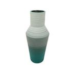 Vaso Ceramica Nobre 35x14cm Redondo Tons Neutros Luxo - LUXdécor