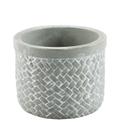 Vaso Cimento Entrelaçado Cinza Claro 7x8.5x8.5cm