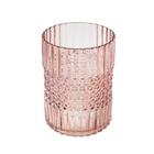 Vaso Cristal Lapidado Finos Rosa Menor Decorativo Luxo