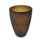 Vaso Cristal Marrom Maior Finos Lapidados Design Classico - LUXdécor