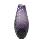 Vaso Cristal Roxo Maior Design Martelado Boca - LUXdécor