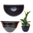 Vaso Cuia De Parede Meia Lua Preto Jardim Vertical Decoração