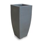 Vaso D Planta Decorativo Alto Polietileno 90X40 Cinza Escuro