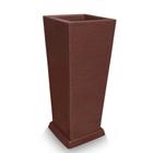 Vaso D Planta + Prato Decorativo Polietileno 90X40 Chocolate