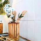 Vaso De Bambu Para Flores Decoração Jarro Plantas Rústico