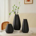Vaso de Cerâmica Decorativo Para Flores Preto Arcure G 29,5 Cm
