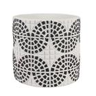 Vaso de cimento porto branco, preto m
