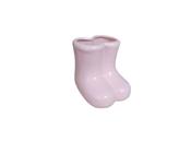 Vaso De Flor Pequeno Modelo Bota Galocha Rosa Bebe - Decore Casa