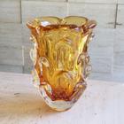 Vaso de Murano Médio Cristais São Marcos - Cor Âmbar