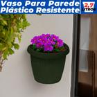 Vaso De Parede Jardim Horta Vertical Meia Lua 2,7 L Plástico Resistente