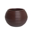 Vaso De Planta Bromélia Polietileno 30X40 Redondo Chocolate