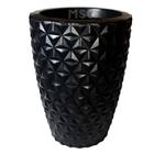 Vaso de Planta Coluna Redondo modelo Diamante com Efeito 3D Decoração Casa e Jardim 25x29