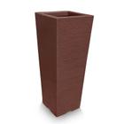 Vaso De Planta Grande Alto Polietileno 90X40 Cm Chocolate