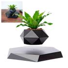 Vaso de Planta Magnetico Flutuante Gravidade Zero Levitaçao Base Hexagonal Bonsai Suculenta Cacto Mesa Quarto Sala Escritorio Decoraçao - Ralos e Toneiras