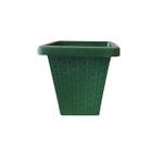 Vaso De Planta Pequeno 1100ml Quadrado Plástico Rattan - PRATIC