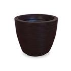 Vaso De Planta Pilão Decorativo De Polietileno 30X30 Café